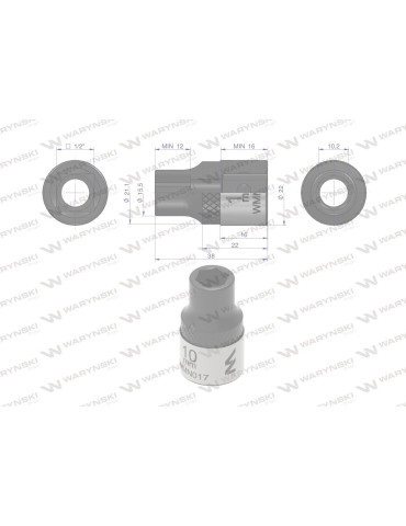 NASADKA SZEŚCIOKĄTNA 1/2"10MM Waryński
WMN017 2
