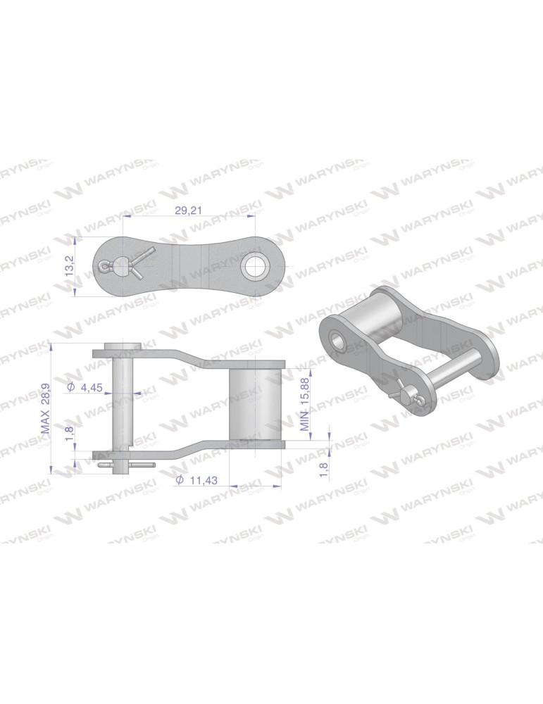 PÓŁOGNIWO S32 ŁAŃCUCHA
W-PS32
Półogniwo łańcucha S32 Waryński ( sprzedawane po 5 )
