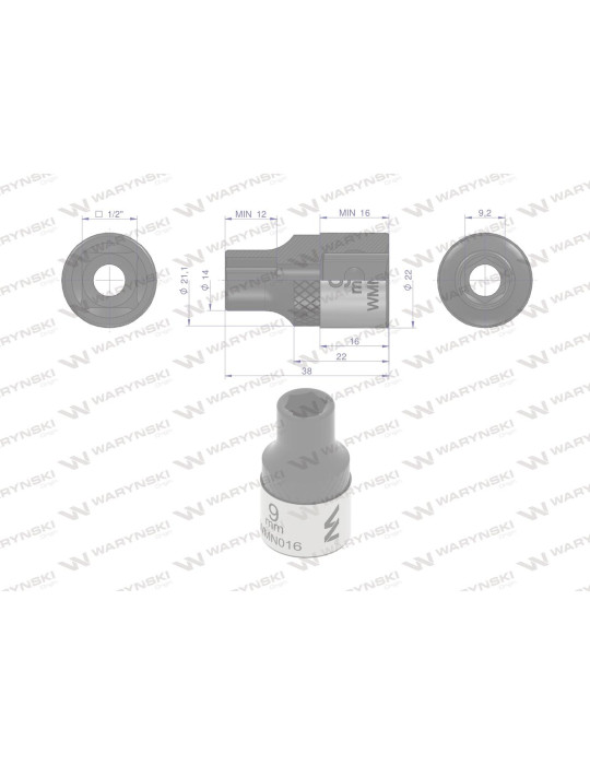 NASADKA SZEŚCIOKĄTNA 1/2"9MM Waryński
WMN016