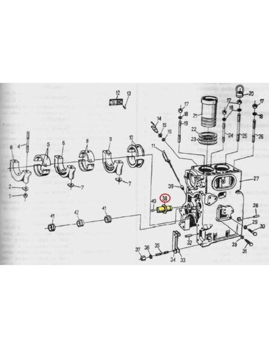 Oś 50002101 koła pośredniego
koła pośredniego