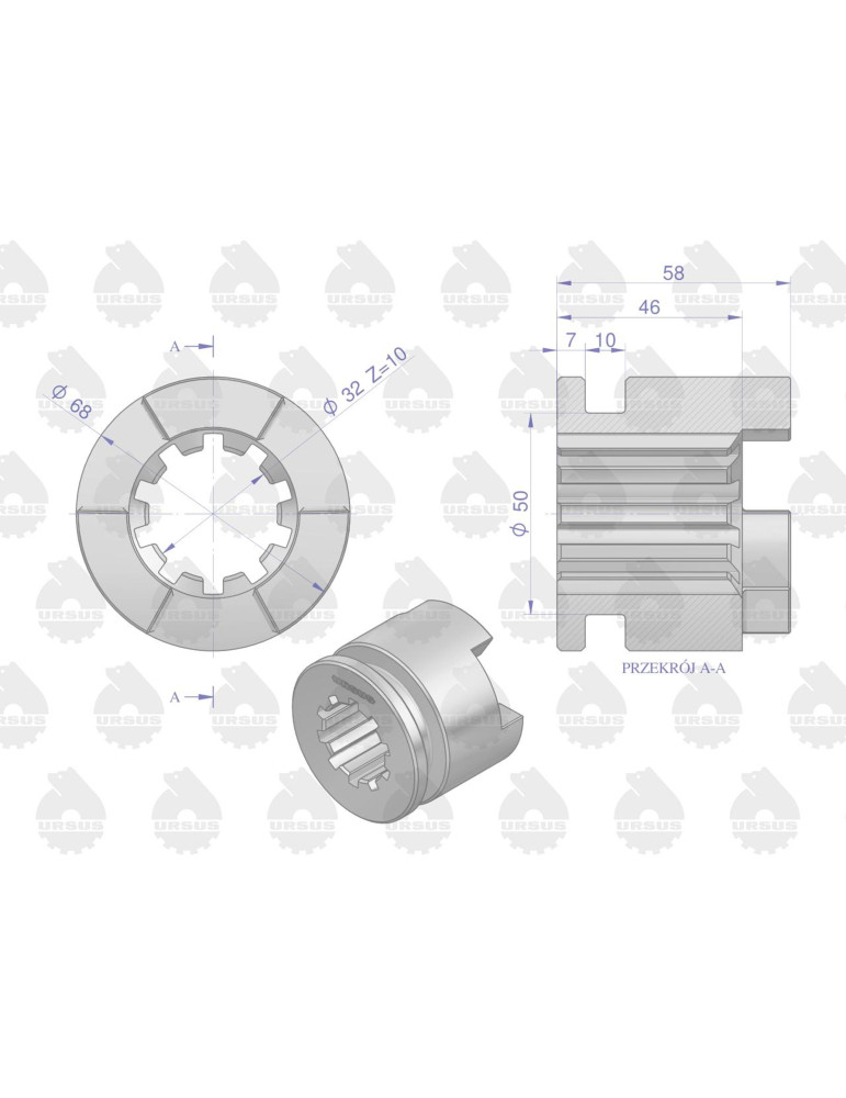 Sprzęgło blokady URSUS
50013400
