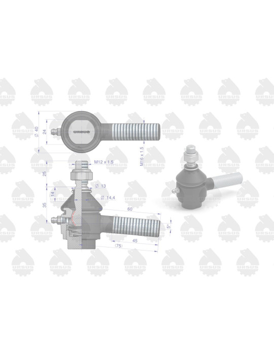 PRZEGUB GZ M16X1,5 13/15 L80 C328
prawa C-328 prawy gwint
PRZEGUB C-328 PRAWY 42280050