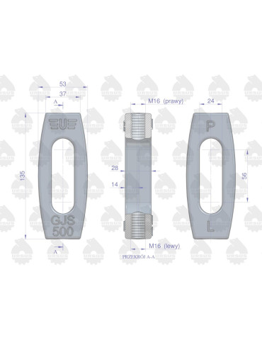 Nakrętka 50020930
napinająca cięgła łańcuchowego
 2