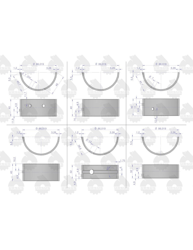 Panewka gł.N075
Komplet panewek głównych N-0.75 (III szlif) 42012132. 90060232 C-330 ORYGINAŁ URSUS
Indeks 9006023310U