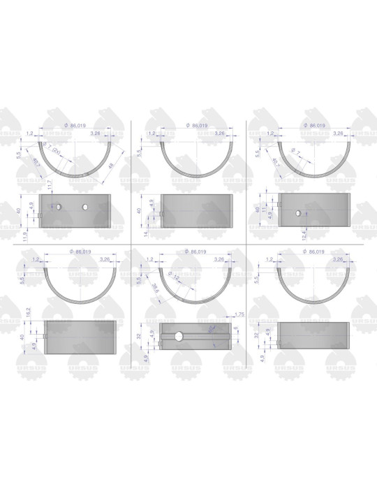 Panewka gł.N075
Komplet panewek głównych N-0.75 (III szlif) 42012132. 90060232 C-330 ORYGINAŁ URSUS
Indeks 9006023310U