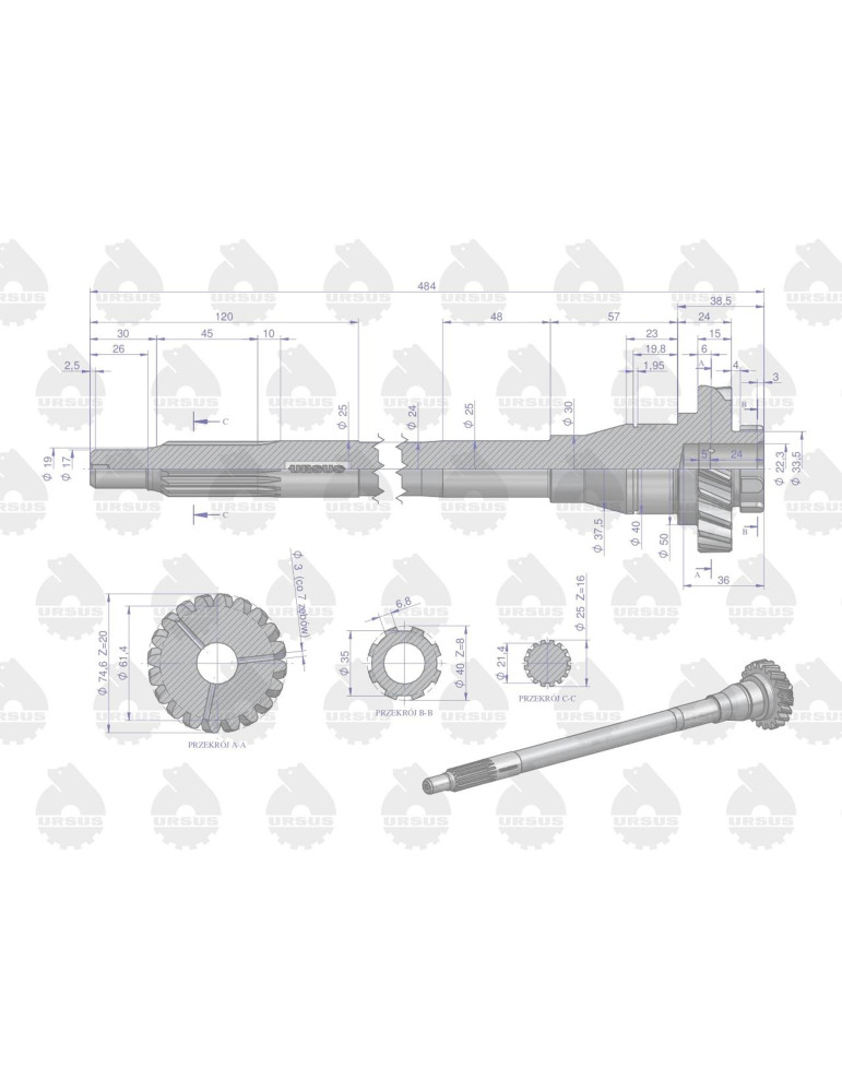 WAŁEK SPRZEGŁOWY STARY TYP
50011301  dobny frez długa piastka
