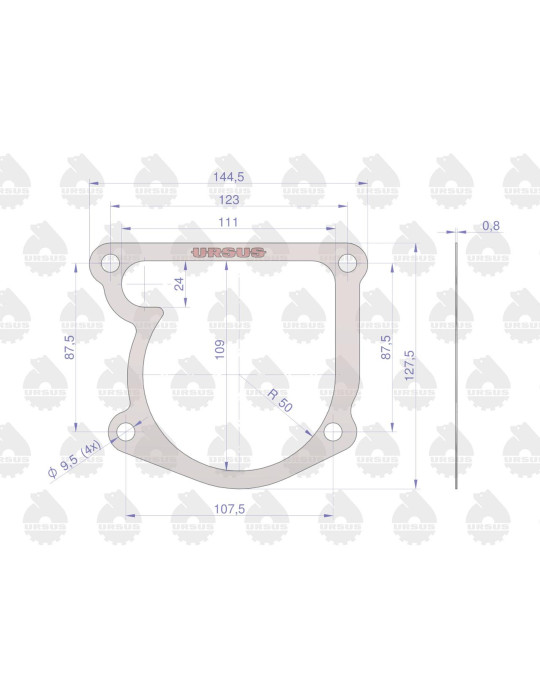 Uszczelka 50506130
pompy wodnej
950613
