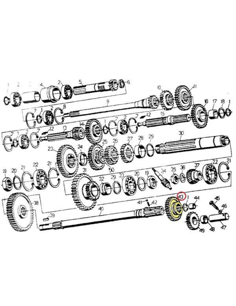 Koło 50011190
przesuwne napędu pompy chydraulicznej
