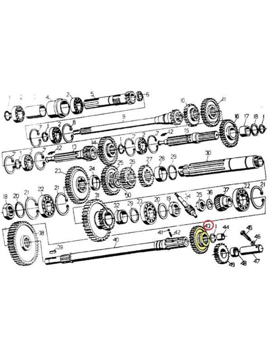 Koło 50011190
przesuwne napędu pompy chydraulicznej
