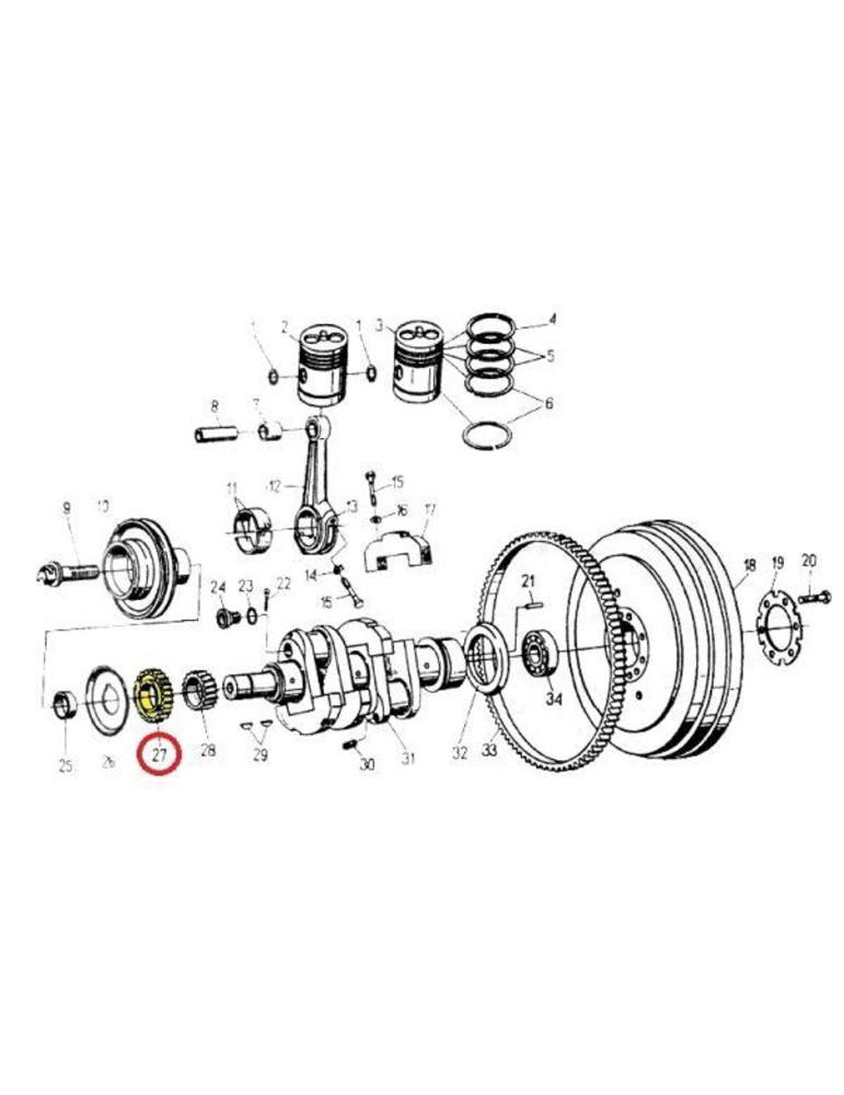 KOŁO POMPY OLEJOWEJ NA WAŁ 50001810

