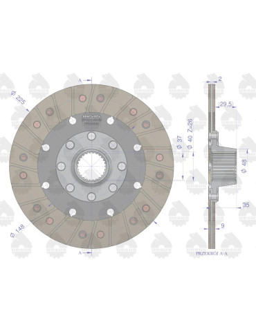 TARCZA SPRZĘGŁA C330 II ST. PREMIUM
42211051PU	
Tarcza sprzęgła napędu przekaźnika II stopnia C-330 PREMIUM ORYGINAŁ URSUS
 2