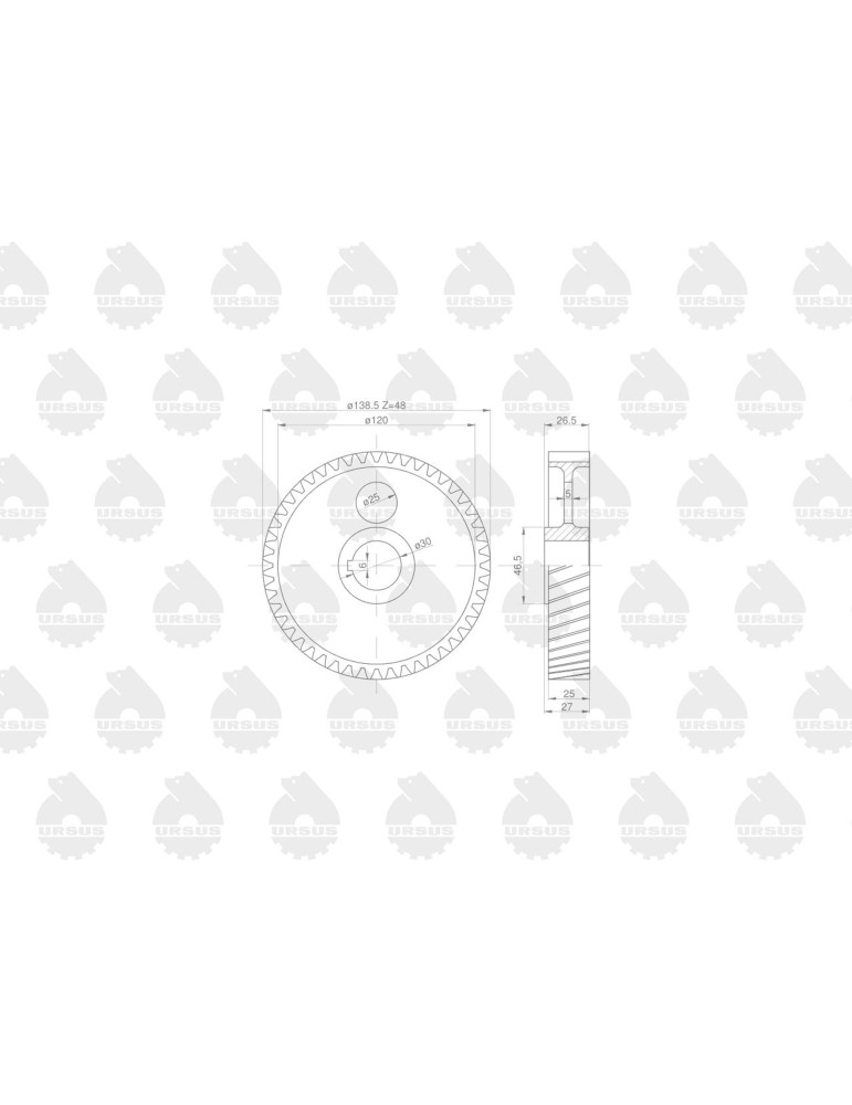 KOŁO 50002120 ROZRZĄDU PIASTA 26MM
50002120U