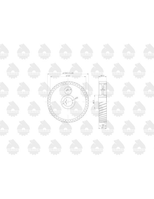 KOŁO 50002120 ROZRZĄDU PIASTA 26MM
50002120U