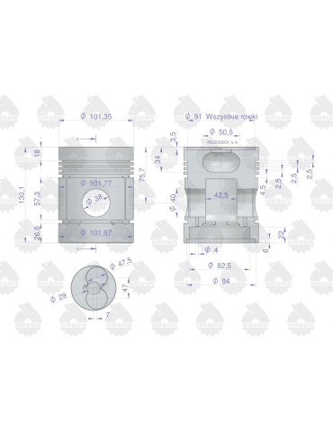 TŁOK SILNIKA C-330 102MM
50006702
silnika 5010648
 2