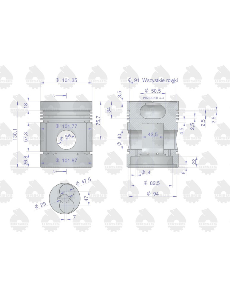 TŁOK SILNIKA C-330 102MM
50006702
silnika 5010648
