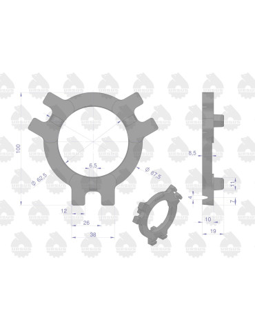 Pierścień 50010100
50010072U
wyciskowy sprzęgła 
oryg ursus
