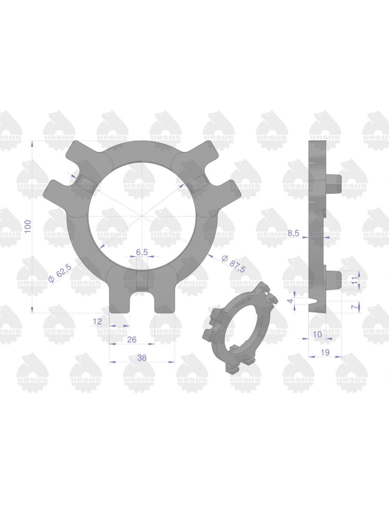 Pierścień 50010100
50010072U
wyciskowy sprzęgła 
oryg ursus
