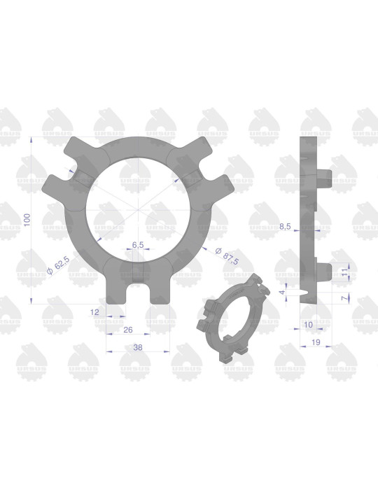 Pierścień 50010100
50010072U
wyciskowy sprzęgła 
oryg ursus
