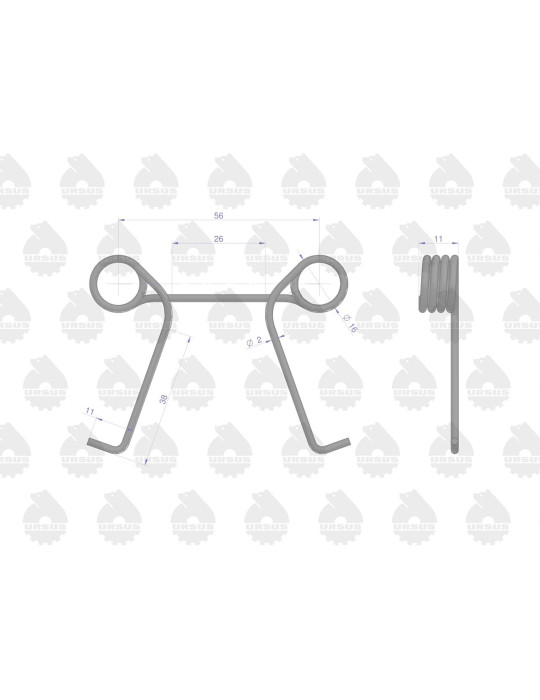 Sprężyna 50010190
dociskowa dżwigienki
