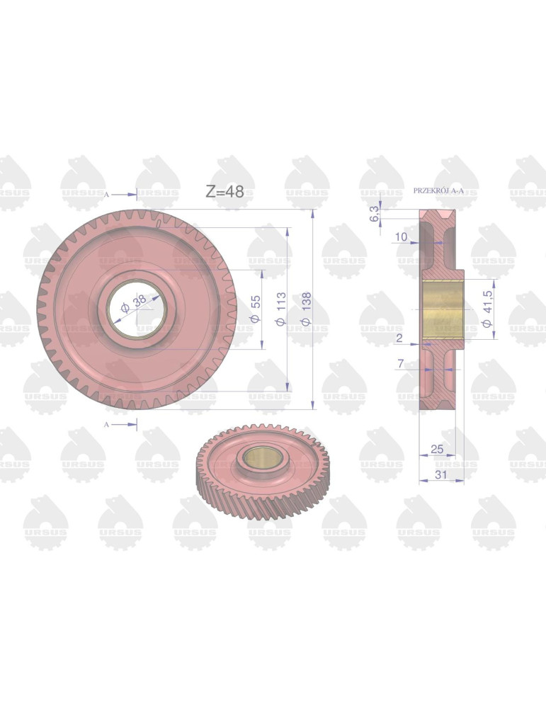 Koło 42040110
pośred.rozrządu  C-330 
50002060