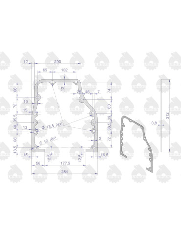 Uszczelka 50001490
obudowy tylnej silnika-obudowy sprzęgła 2