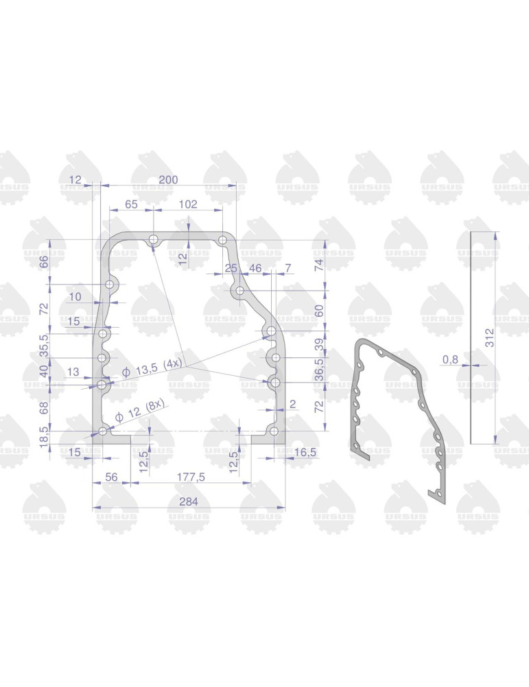 Uszczelka 50001490
obudowy tylnej silnika-obudowy sprzęgła