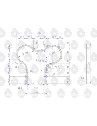 Uszczelka 50001481
pokrywy rozrządu
 2