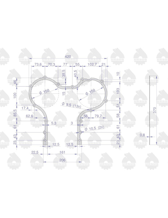 Uszczelka 50001481
pokrywy rozrządu
