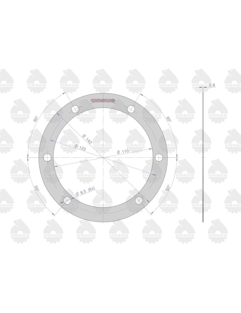 Uszczelka 50013330
mała zwolnicy
