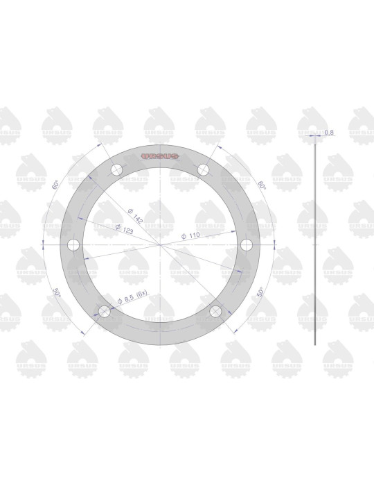 Uszczelka 50013330
mała zwolnicy
