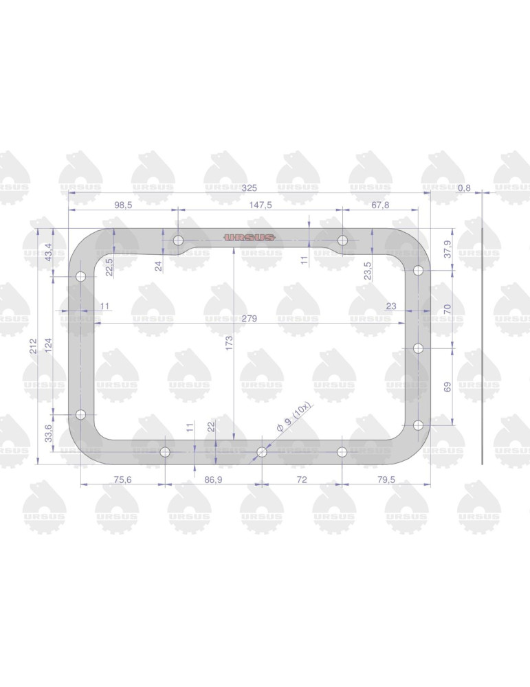 Uszczelka 50011070
pokrywy skrzyni biegów
