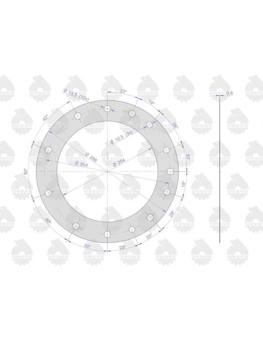 Uszczelka 50013070
pochwy tyln. mostu
