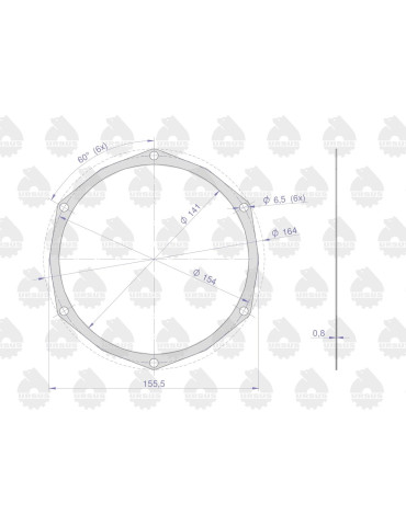 Uszczelka 50001541
pokrywki pokr. rozrządu
 2