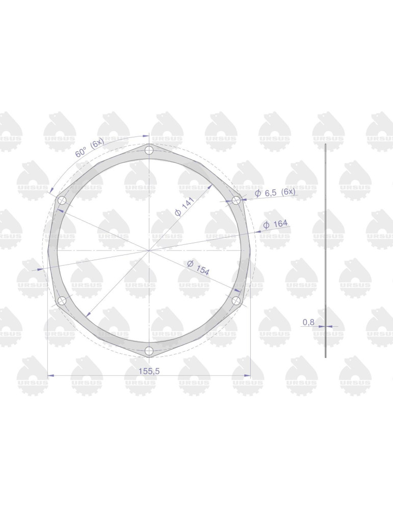 Uszczelka 50001541
pokrywki pokr. rozrządu
