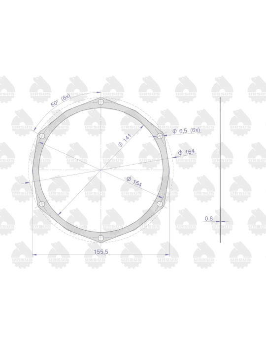 Uszczelka 50001541
pokrywki pokr. rozrządu

