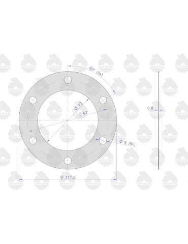 Uszczelka 50013570
pokrywy wałka przekaż.
 2