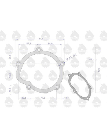 Uszczelka 50004510
pompy wodnej
 2