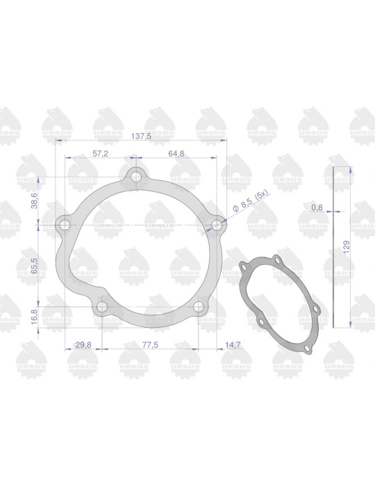 Uszczelka 50004510
pompy wodnej
