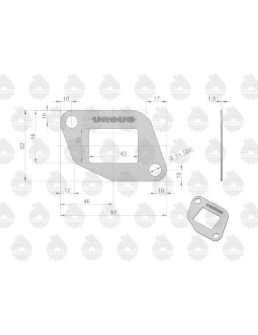 Uszczelka 50003750
kolektora wydech.
 2