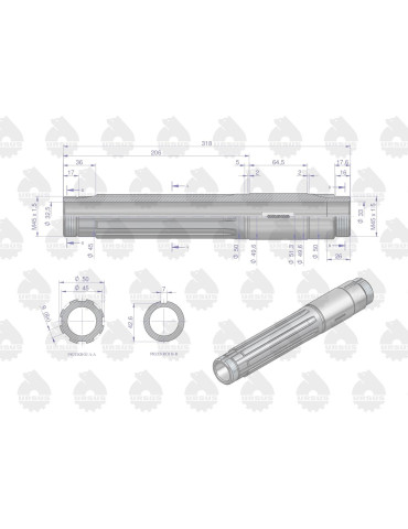 WAŁEK 50011280 posredni
pośredni krótszy c330
 2