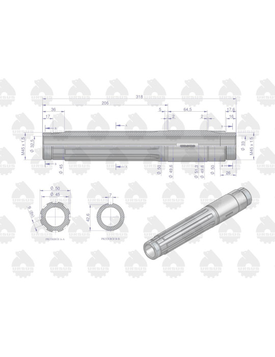 WAŁEK 50011280 posredni
pośredni krótszy c330
