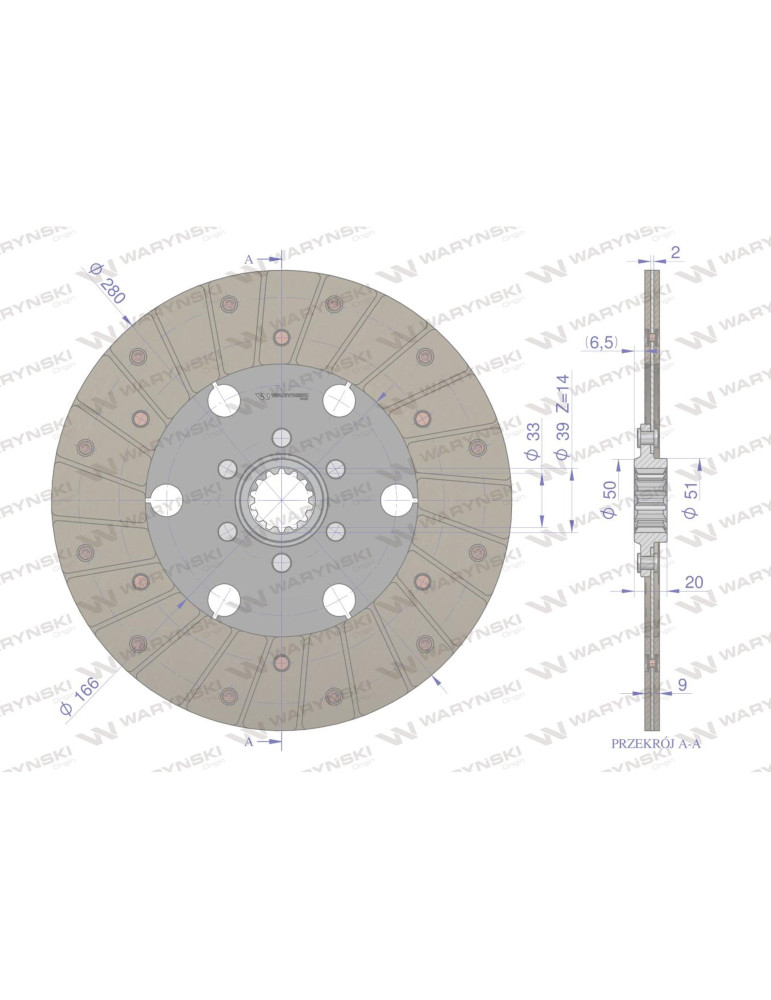 TARCZA SPRZĘGŁA T-25 
2521025A
T25
