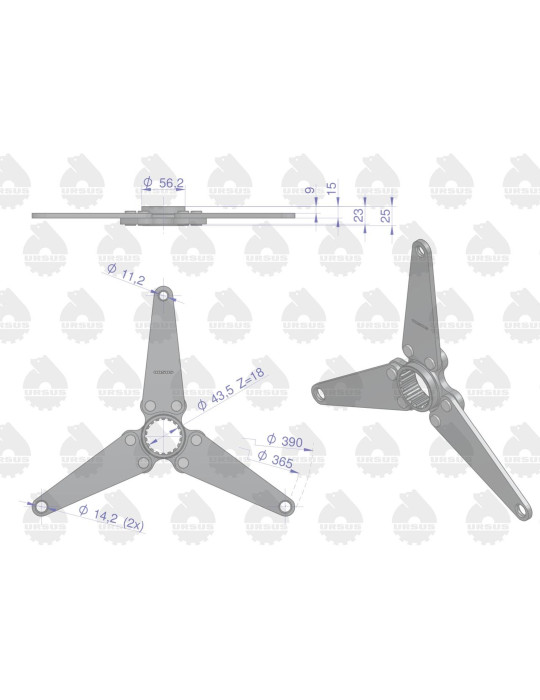 Piasta 86021070
WOM 18 frezów
