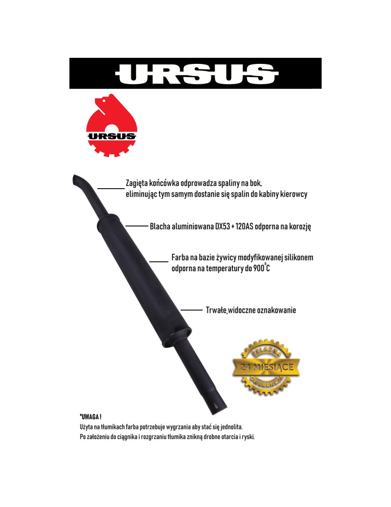 TŁUMIK NASADZANY TURBO 1676MM 9,8KG
89014040U  URSUS