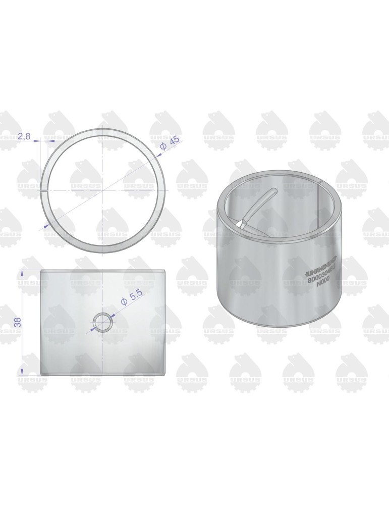 TUL 40X45X38
TUL 80003046 KORBOWODOWA
Tulejka 80003046
korbowodowa