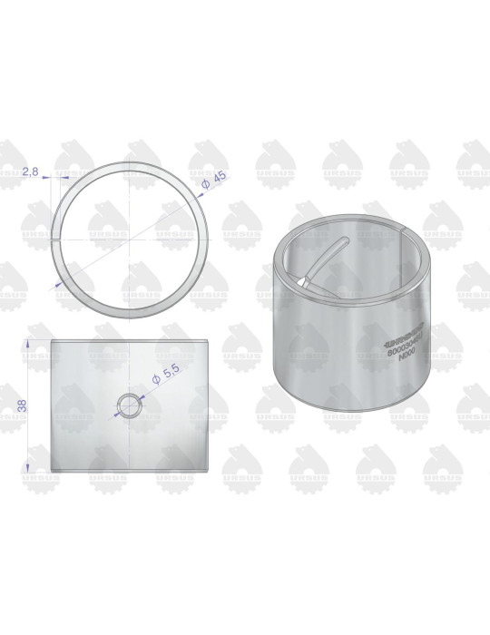 TUL 40X45X38
TUL 80003046 KORBOWODOWA
Tulejka 80003046
korbowodowa