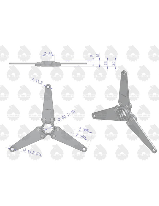 Piasta 80021060
WOM 16 frezów
