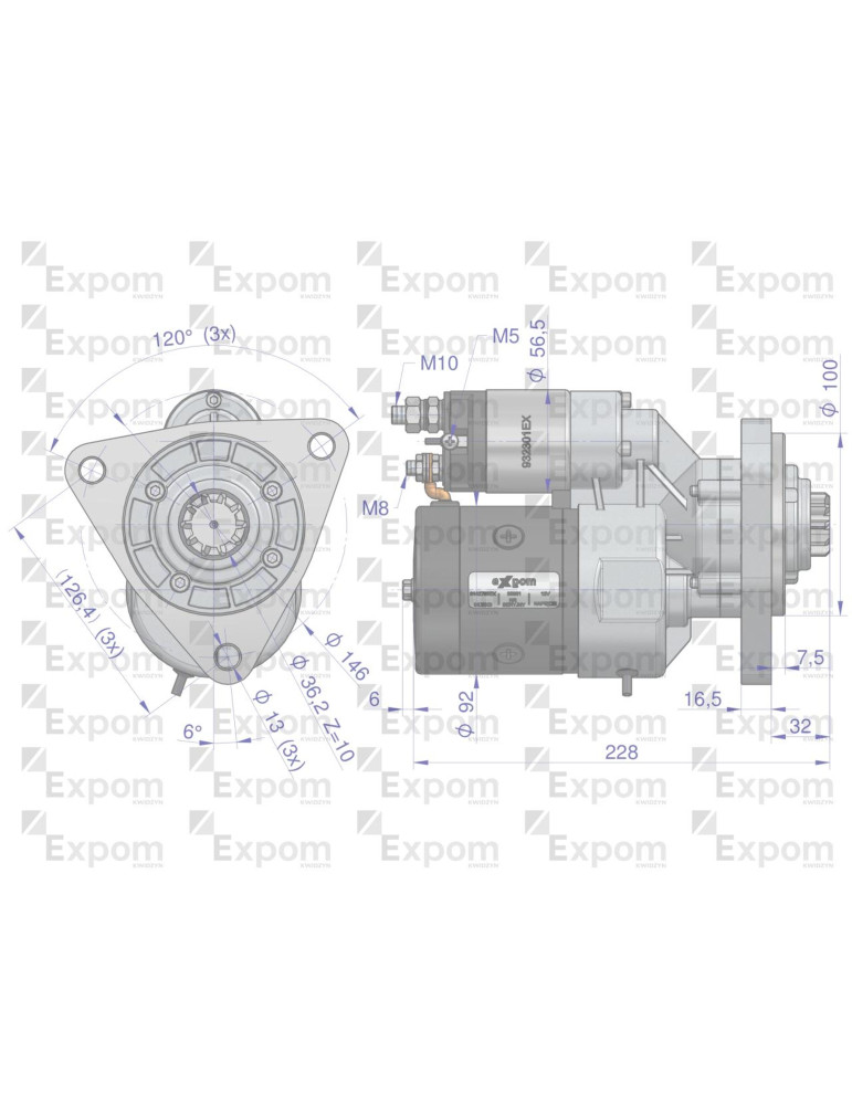 ROZRUSZNIK T25 MTZ 12V Z RED. EXPOM
9142780EX
