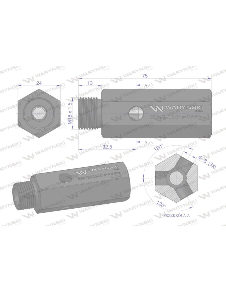 ZAWÓR 88413903 BEZP. POMY 175 BAR
hydrauliczny 17,5 MPA bez. pompy