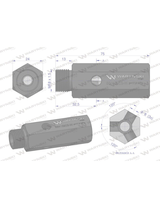 ZAWÓR 88413903 BEZP. POMY 175 BAR
hydrauliczny 17,5 MPA bez. pompy